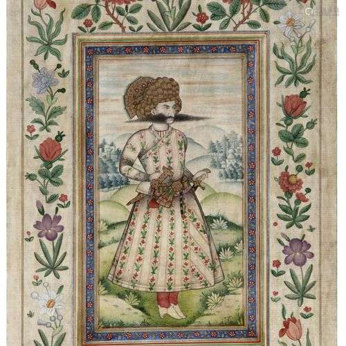 A PORTRAIT OF SHAH TAHMASP, PERSIA, 19TH CENTURY