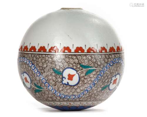 AN IZNIK TURKISH POTTERY HANGING BALL FOR MOSQUE