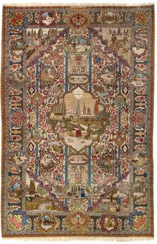 A TABRIZ SIGNED CARPET, IRAN, 1920