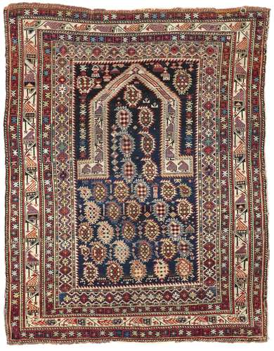 A MARASALI SHIRWAN PRAYER DESIGN RUG, 19TH CENTURY