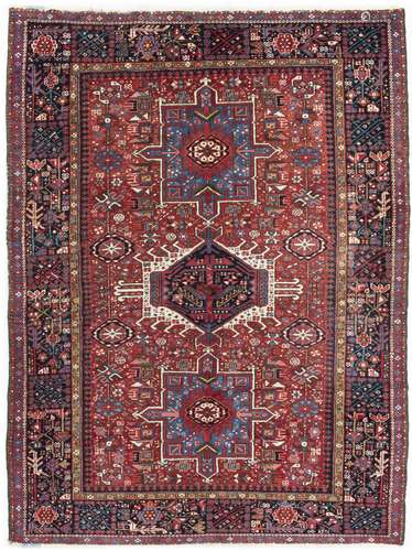 A KARAJA RUG WITH CLASSICAL DESIGN