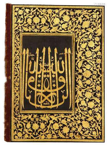 A MUGHAL GOLD AND BLACK FOLIO, DECCAN, 17TH CENTURY