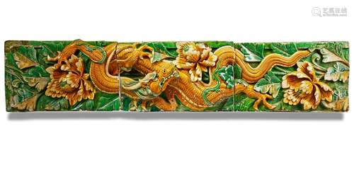 GLAZED POTTERY ‘DRAGON’ TILES, MING DYNASTY (1368-1644)