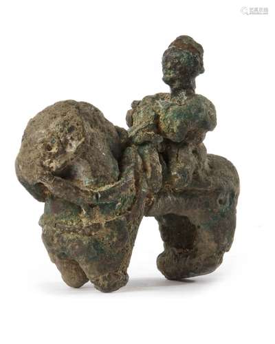 A LURISTAN BRONZE HORSE RIDER, 1ST MILLENIUM BC