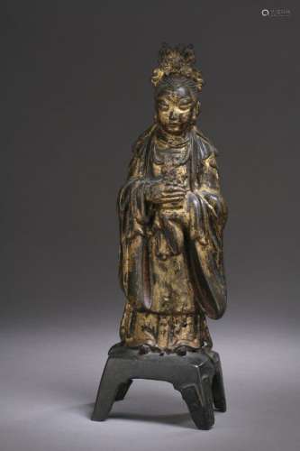 CHINE - Époque MING (1368-1644) Statuette de divinité taoïst...