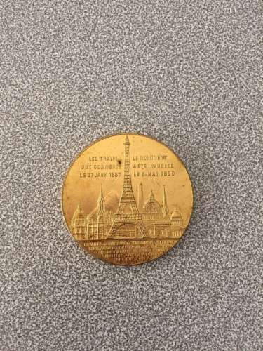 Médaille commémorative en bronze de l'ascension de la Tour E...