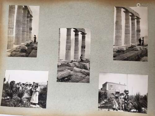 Un album photos de voyages vers 1912 (Grèce, Norvège...) ave...
