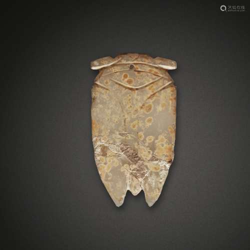 A glass figure of a cicada, Han dynasty | 漢 琉璃蟬