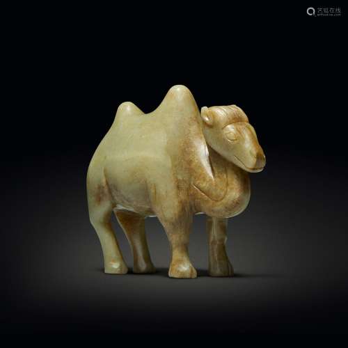 A brown jade figure of a camel, Han dynasty or later | 漢或以...