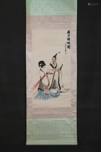 A Liu danzhai's figure painting