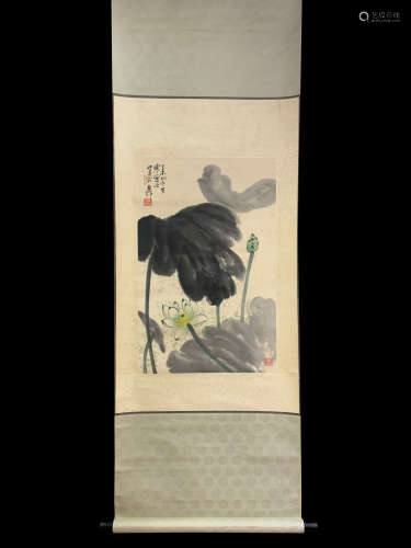 A Xie zhiliu's lotus painting