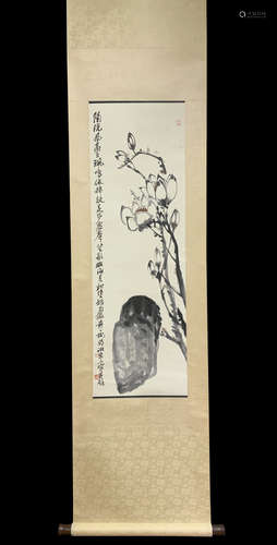 A Zhu lesan's flowers painting