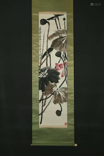 A Qi baishi's lotuss painting