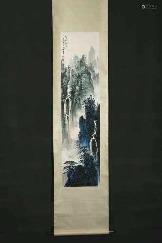 A Chen dazhang's landscape painting