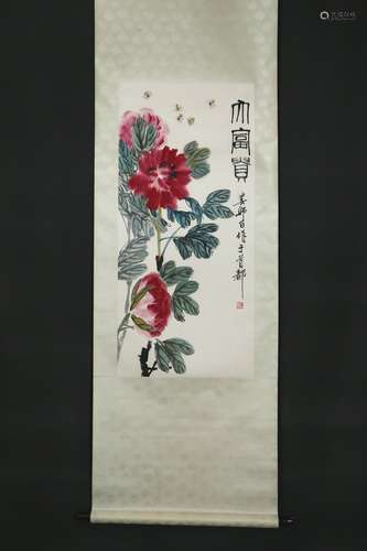 A Lou shibai's flowers painting