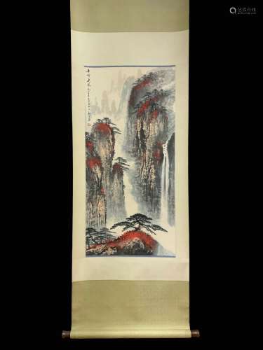 A Wei zixi's landscape painting