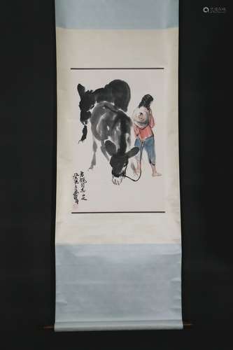 A Huang zhou's donkey painting