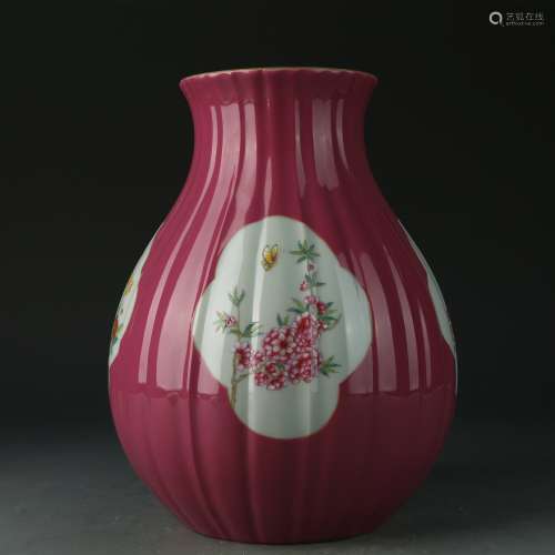 A famille-rose 'floral' jar