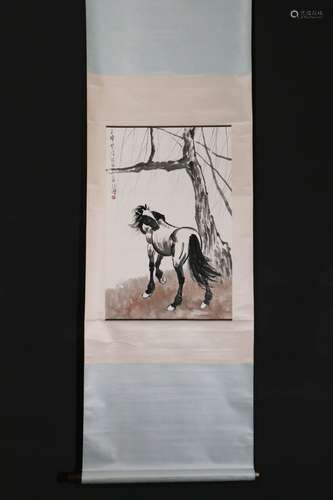 A Xu beihong's horse painting