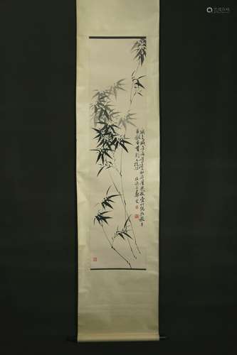 A Zheng banqiao's bamboo painting