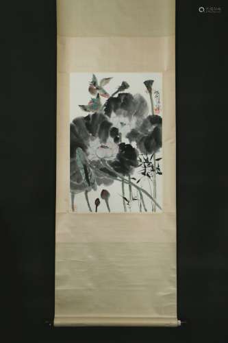 A Cheng shifa's lotus painting