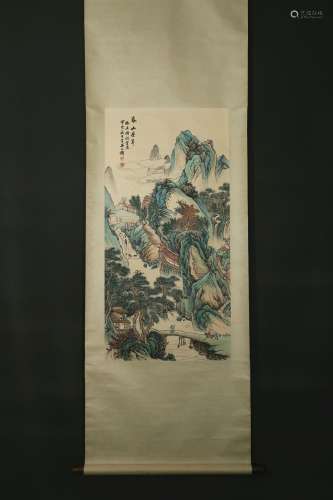 A Wu shixian's landscape painting