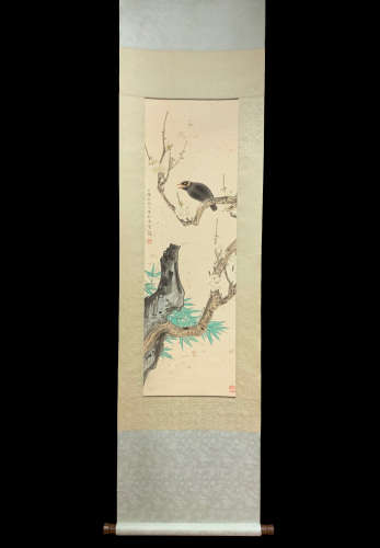 A Tian shiguang's flowers and birds painting