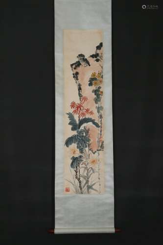 A Pan tianshou's flowers and birds painting