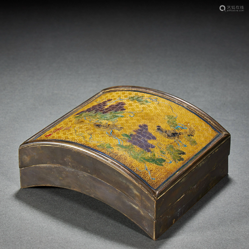 CHINESE BRONZE BOX,QING DYNASTY