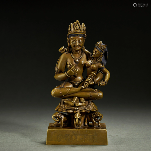 TIBETAN ALLOY BRONZE BUDDHA STATUE,ABOUT 8th-12th