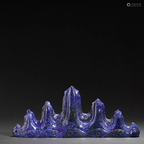 CHINESE LAZURITE PENBRUSH HANGER,QING DYNASTY