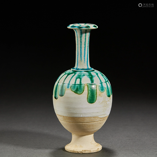 CHINESE SANCAI POTTERY VASE,TANG DYNASTY