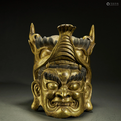 CHINESE GILT BRONZE BUDDHA HAND,QING DYNASTY