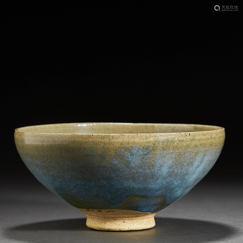 CHINESE JUN TYPE PORCELAIN TEA CUP,YUAN DYNASTY