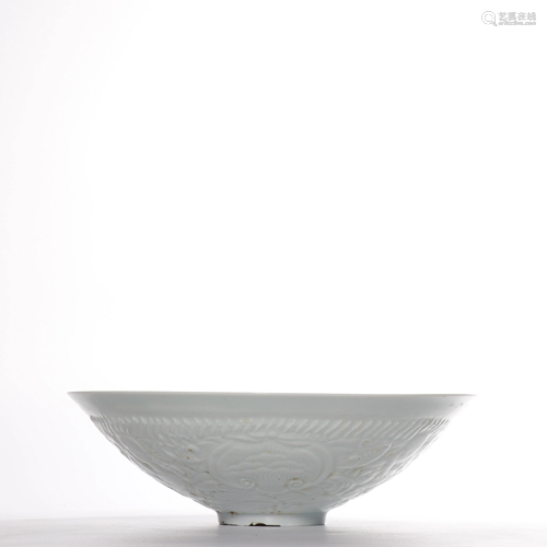 CHINESE YINGQING TYPE WHITE PORCELAIN BOWL,JIN/YUAN