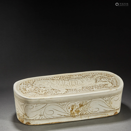 CHINESE CIZHOU TYPE PORCELAIN PILLOW,SONG DYNASTY