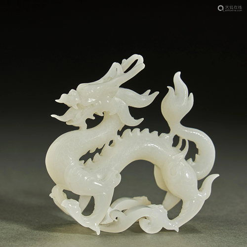 CHINESE HETIAN JADE BEAST,QING DYNASTY