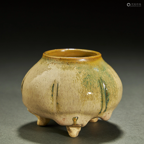 CHINESE JUN TYPE PORCELAIN CENSER,YUAN DYNASTY