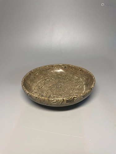 CHINESE JIAOTAI YELLOW-ENAMELLED PORCELAIN DISH,YUAN