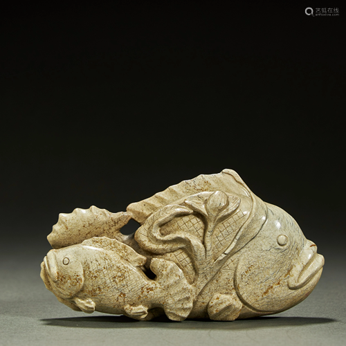 CHINESE JADE FISH,LIANGZHU CULTURE NEOLITHIC PERIOD