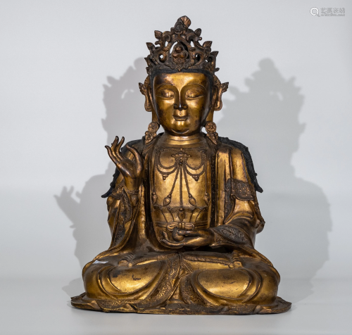 A Gilt Bronze Buddha Statue