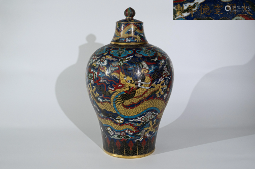 A Cloisonne Enamel Meiping vase