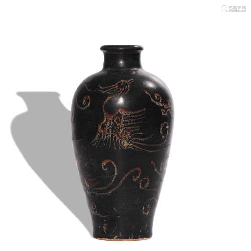 A Ci zhou kiln 'phoenix' vase