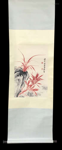 A Fu zuo's flowers painting