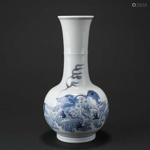 Chinese Underglazed Red Porcelain Bottle