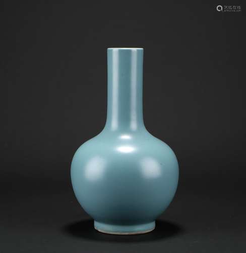 Chinese Blue Glazed Porcelain Bottle