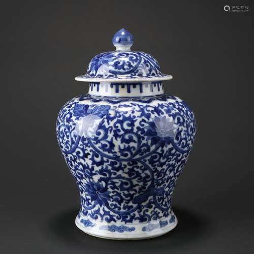 Chinese Blue And White Porcelain General Jar