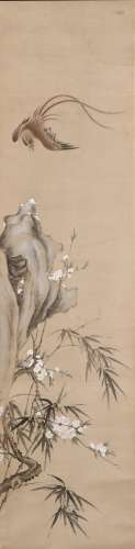 Chinese Ink Painting Of Flower And Bird - Anonymous
