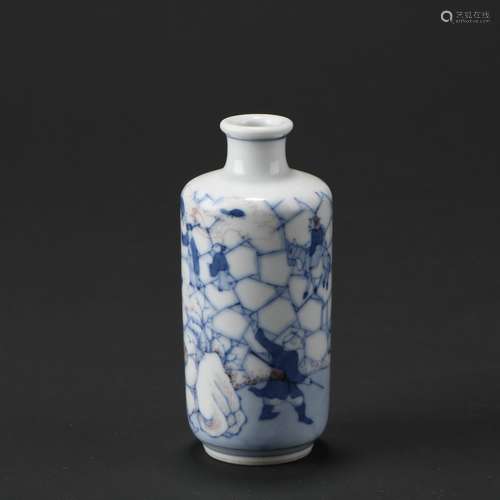 Chinese Underglazed Red Porcelain Snuff Bottle