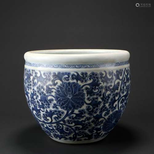 Chinese Blue And White Porcelain Vat